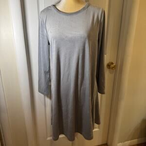 LOFT Outlet Lounge Velour Grey Dress Size M